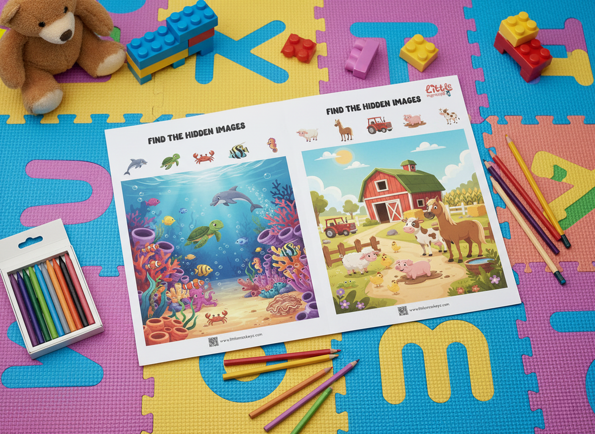 Find the Hidden Image Worksheets - 100 Sheets