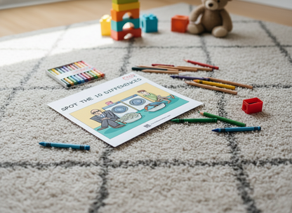 Spot the Difference Worksheets - 100 Sheets